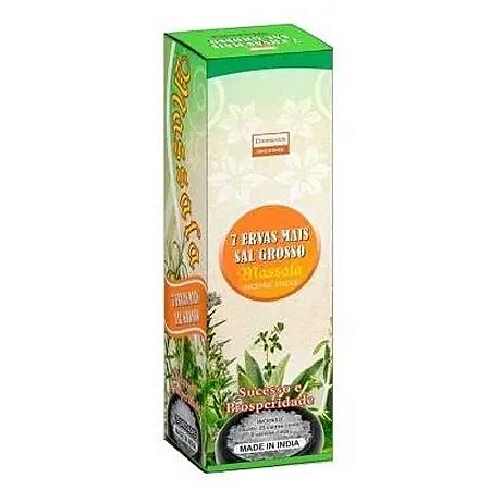 Incenso Darshan de Massala - 7 Ervas com Sal Grosso: Sucesso e Prosperidade
