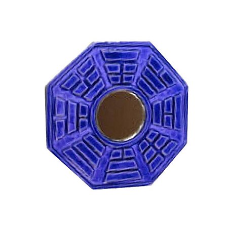 Baguá do Feng Shui em Resina | 7cm - Azul