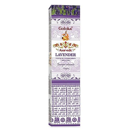 Incenso Goloka Ayurvedic de Massala - Lavanda: Energia Calmante