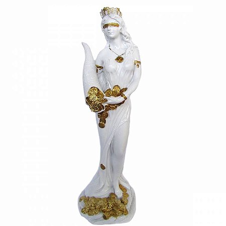 Estátua Tique Deusa da Fortuna 18cm - Branca