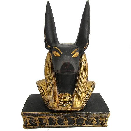 Estátua Busto de Anúbis 10cm