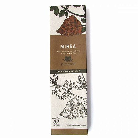 Incenso Defumador Natural, Nirvana - Mirra: Equilíbrio da Mente e do Espírito