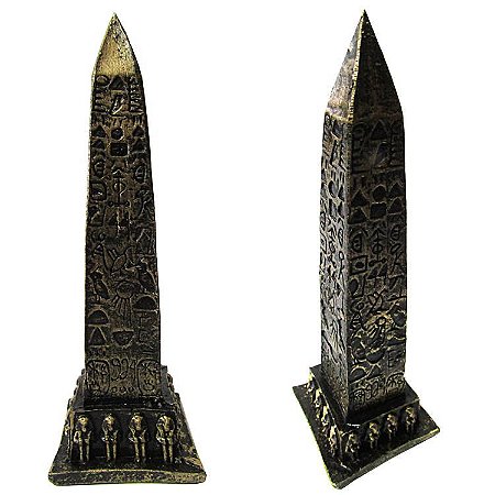 Obelisco Egípcio Dourado 13cm