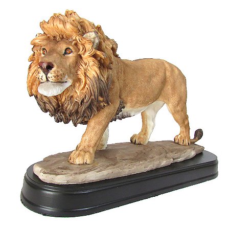 Estátua de Leão para Decoração na Base 19cm