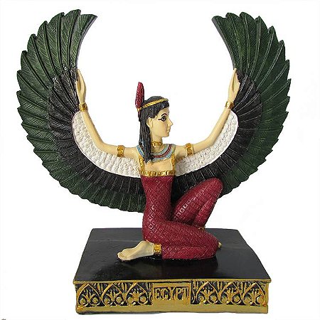 Estátua Ísis Alada Asas Aberta 15cm