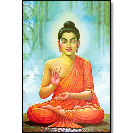 Quadro Buda Sidarta Gautama Meditando de Parede 29cm