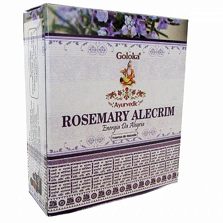 Incenso Goloka Cone Cascata -  Rosemary Alecrim: Energia da Alegria