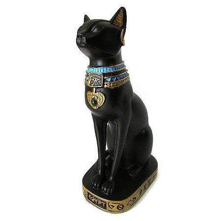 Gato Bastet Preto 19,5cm