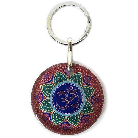 Chaveiro Resinado 9cm - Mandala Om
