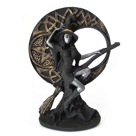 Bruxa da Lua 16cm - Preto com Prata