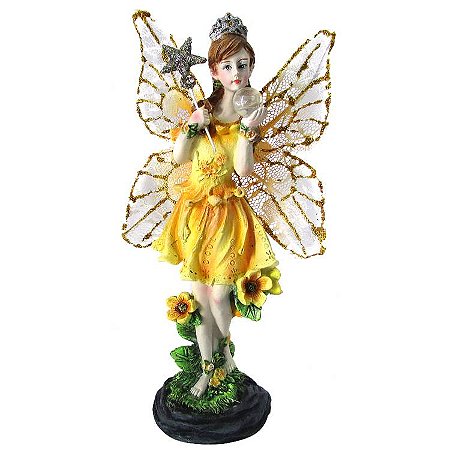 Fada Bolha de Sabão 19cm - Amarelo