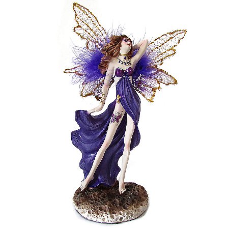 Fada Borboleta de Mesa 23cm - Roxo