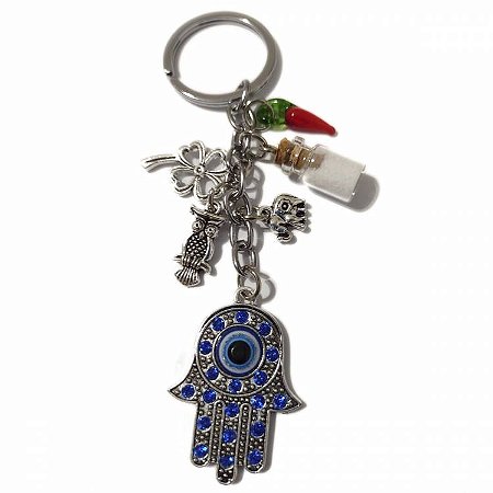 Chaveiro Hamsa Talismã de Proteção 12cm