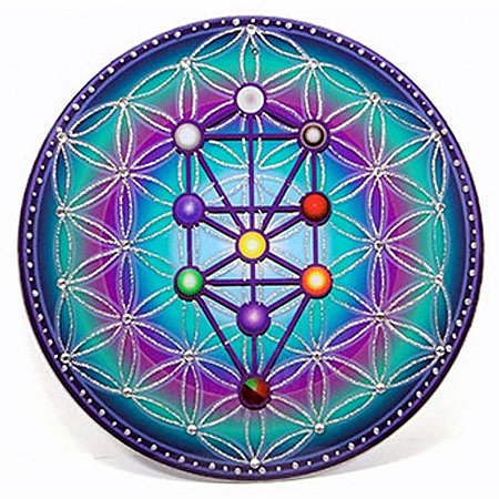 Mandala Redonda de Parede Árvore da Vida 30cm