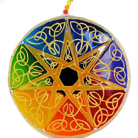 Mandala Estrela de 7 Pontas - G 18cm