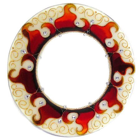 Mandala Espelho Sol Decorativa 30cm