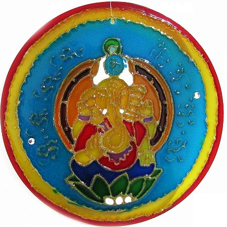 Mandala Ganesha Colorido - G 20cm