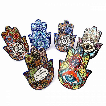 Enfeite Mão Hamsa em Cerâmica - Modelos Sortidos