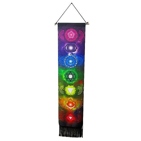 Ornamento de Parede Pergaminho 140cm - 7 Chakras