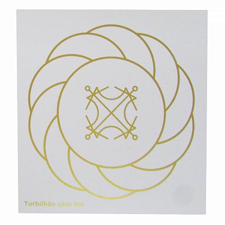 Placa Radiônica - Turbilhão com Sol - 14cm x 13,5cm