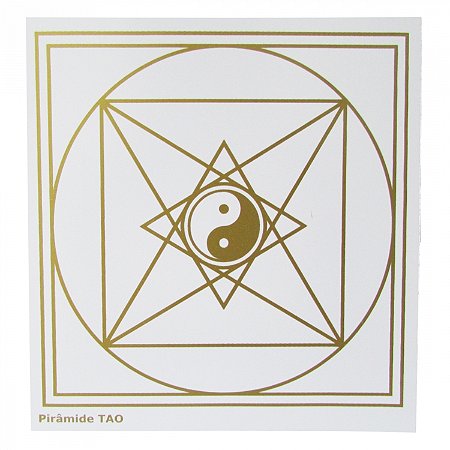 Placa Radiônica - Pirâmide TAO - 14cm x 13,5cm