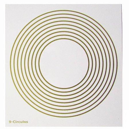 Placa Radiônica - 9 - Círculos - 14cm x 13,5cm