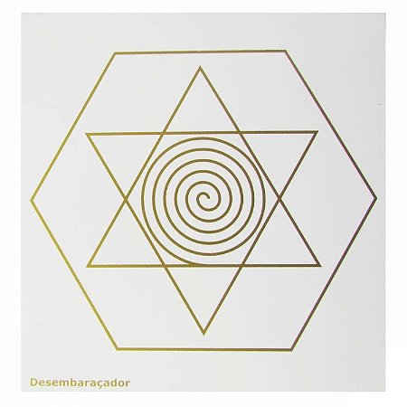 Placa Radiônica - Desembaraçador - 14cm x 13,5cm