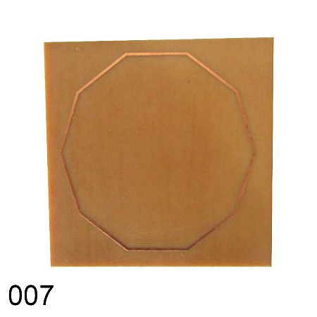 Gráfico Decágono para Radiestesia, em Fenolite com Cobre 007 - 7cm