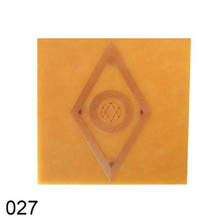 Gráfico Justiça Divina para Radiestesia, em Fenolite com Cobre 027 - 7cm
