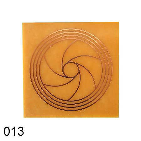 Gráfico Diafragma II para Radiestesia, em Fenolite com Cobre 013 - 7cm