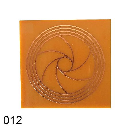 Gráfico Diafragma I para Radiestesia, Placa de Fenolite com Cobre - 7cm
