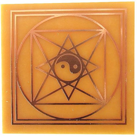 Gráfico Pirâmide Tao, para Radiestesia, Placa de Fenolite com Cobre 041 - 14cm