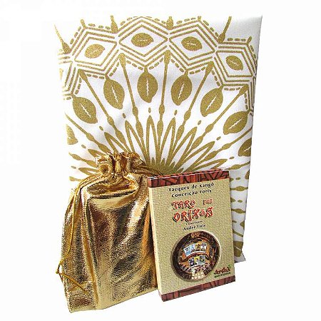 Kit Magia Afro-brasileira: Tarô dos Orixás + Toalha e Bolsa - pela Editora Artha
