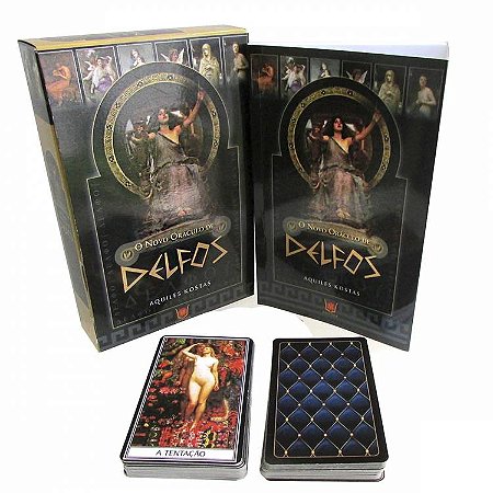 O Novo Oráculo de Delfos, Livro + Tarot com 78 cartas, ilustrações em estilo Greco-Romano