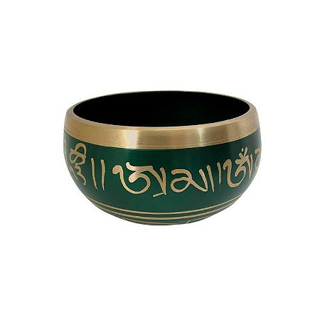 Tigela Tibetana 7 Metais 13cm - Verde