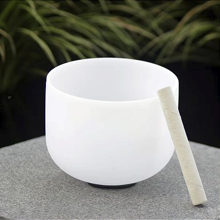Tigela de Cristal de Quartzo - Som e Canto Alto 20cm