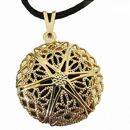 Gargantilha Perfumeiro 32mm - Banho Ouro