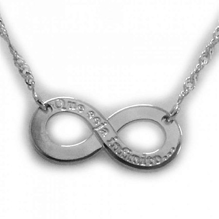 Colar Gargantilha Que Seja Infinito 2,3cm - Prateado