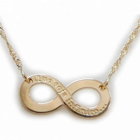 Colar Gargantilha Que Seja Infinito 2,3cm - Dourado
