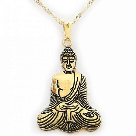 Colar Gargantilha Buda 3cm - Dourado