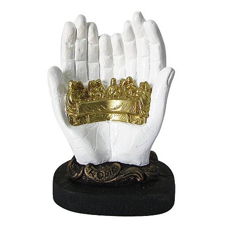 Mão de Deus com Santa Ceia 15cm
