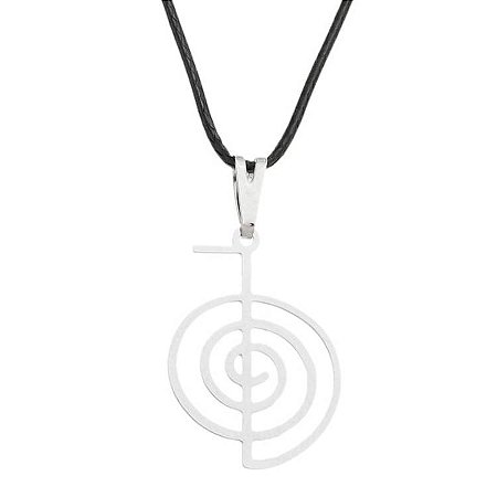 Colar Gargantilha Cho-Ku-Rei 20mm Símbolo do Reiki - Prateado