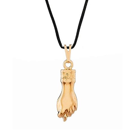 Colar Gargantilha Figa 20mm (Cordão Fino) - Dourado