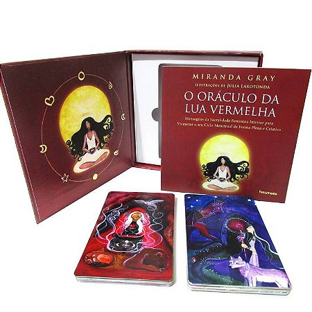 Oráculo da Lua Vermelha, Livro ilustrado + Baralho com 41 cartas Premium - por Miranda Gray