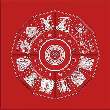 Toalha do Zodíaco 70cm - Vermelho