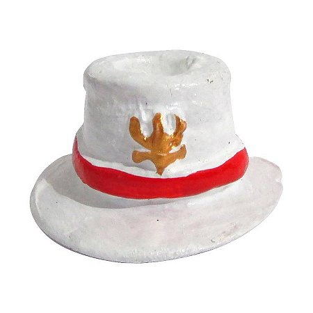 Suporte para Cigarro ou Charuto Ofertador Chapéu Zé Pilintra 2cm - Branco