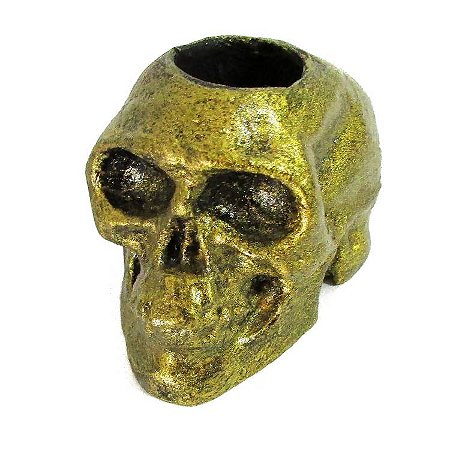 Suporte para Cigarro ou Charuto Ofertador Exu 3,5cm - Dourado