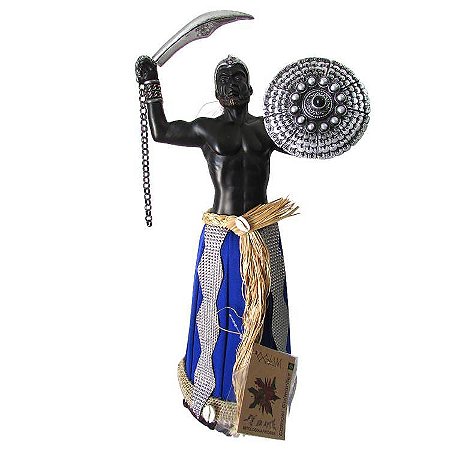 Estátua Orixá Ogum G 42cm - Camasi Guimarães