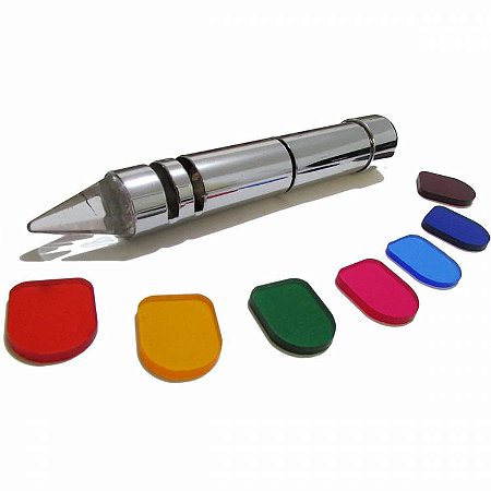 Bastão Cromático para Colorpuntura - Ponta Cristal de Vogel - A Pilha