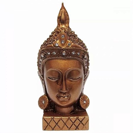 Estátua Cabeça Buda em Resina 13cm